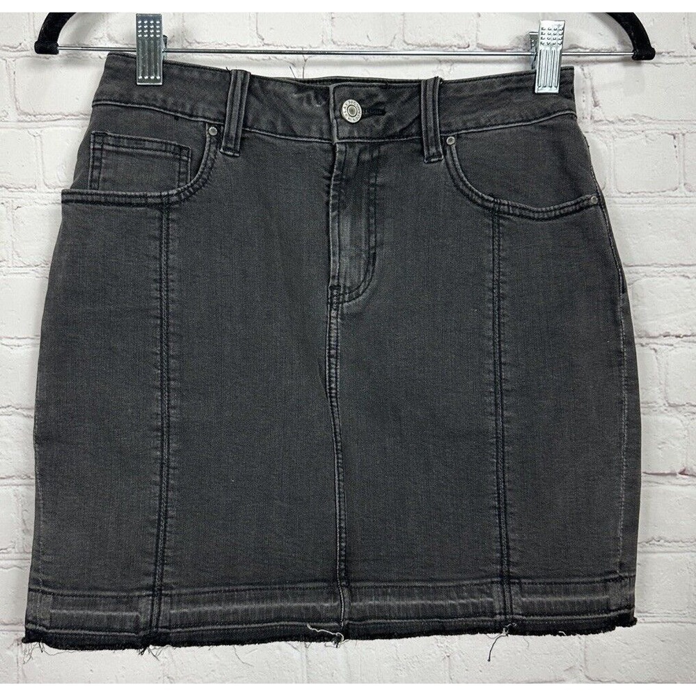 Pacsun Skirt Mini Jean Denim black Women Sz‎ 24, GUC